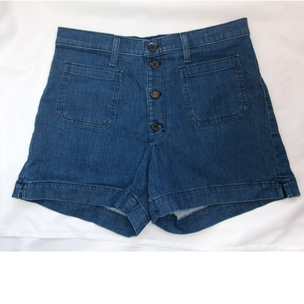 J.Crew Jeans High Rise Denim Shorts Button Fly Women's Size 30